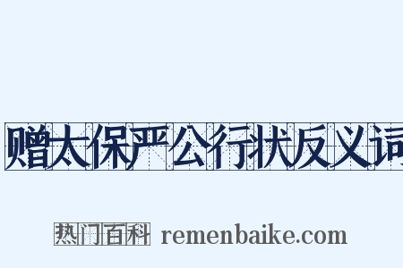 赠太保严公行状反义词是什么意思的图片